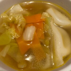 食べる餃子スープ